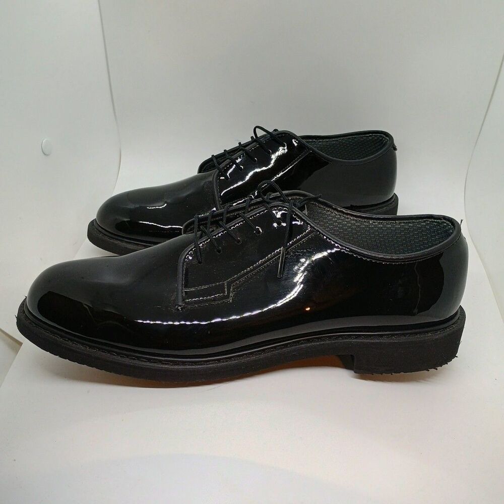 Bates Men’s Black High Gloss Patent Leather Oxford Dress Shoes-size 10.5D